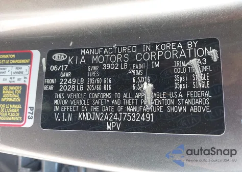 2018 Kia Soul из США, поврежденный, VIN KNDJN2A24J7532491